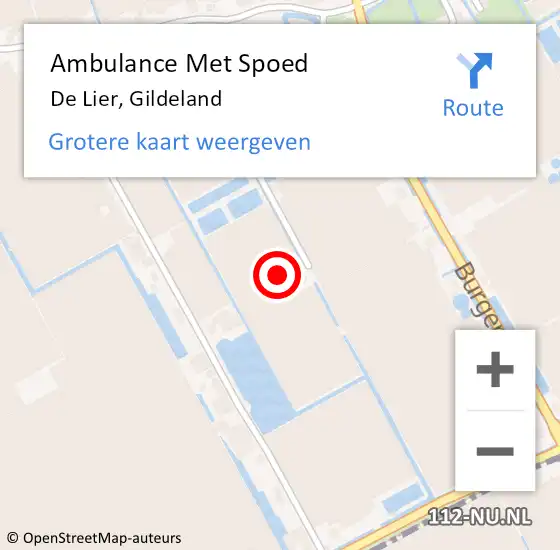 Locatie op kaart van de 112 melding: Ambulance Met Spoed Naar De Lier, Gildeland op 29 april 2023 20:09