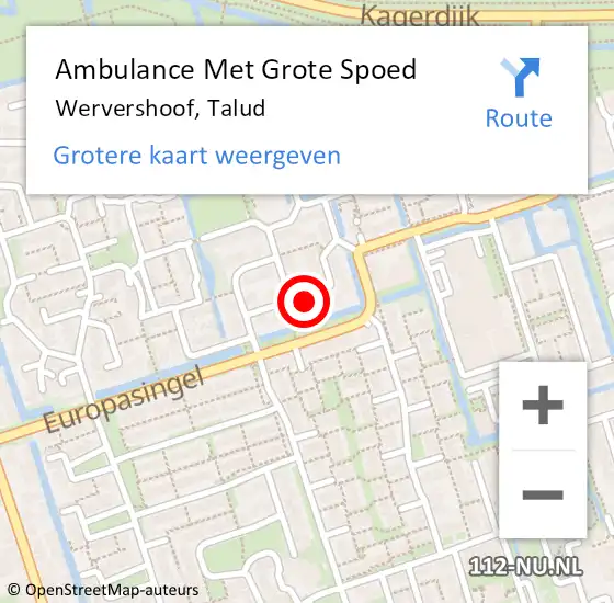 Locatie op kaart van de 112 melding: Ambulance Met Grote Spoed Naar Wervershoof, Talud op 29 april 2023 20:53