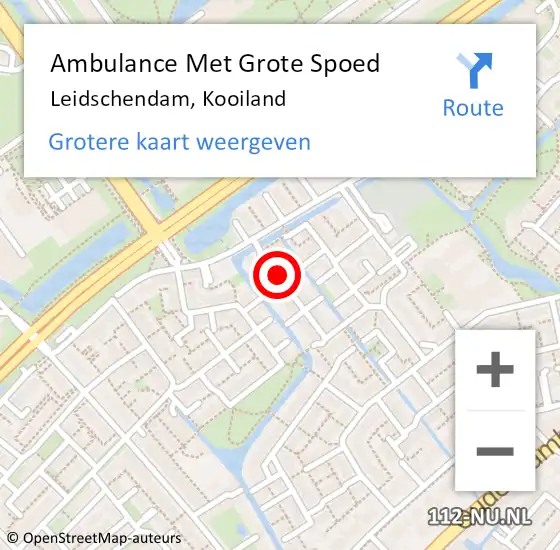 Locatie op kaart van de 112 melding: Ambulance Met Grote Spoed Naar Leidschendam, Kooiland op 30 april 2023 11:12