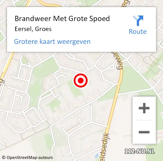 Locatie op kaart van de 112 melding: Brandweer Met Grote Spoed Naar Eersel, Groes op 30 april 2023 12:03