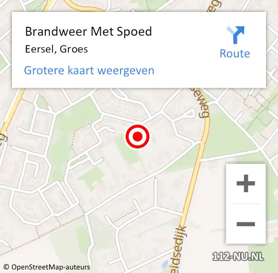 Locatie op kaart van de 112 melding: Brandweer Met Spoed Naar Eersel, Groes op 30 april 2023 12:07