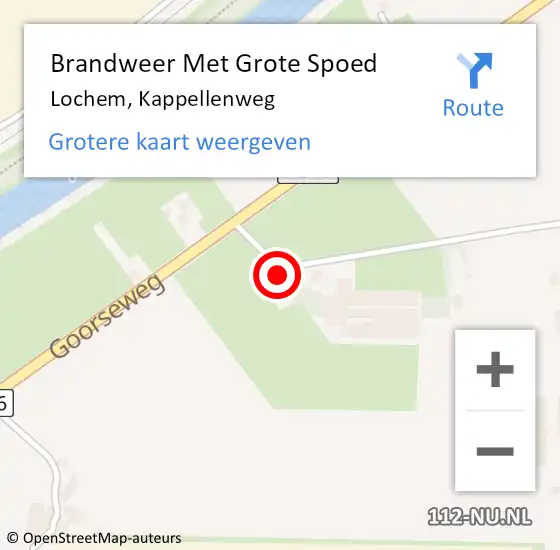 Locatie op kaart van de 112 melding: Brandweer Met Grote Spoed Naar Lochem, Kappellenweg op 30 april 2023 14:43