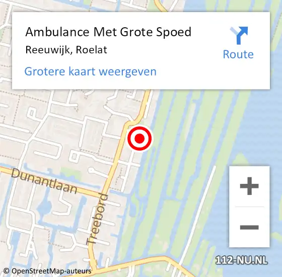 Locatie op kaart van de 112 melding: Ambulance Met Grote Spoed Naar Reeuwijk, Roelat op 30 april 2023 16:15