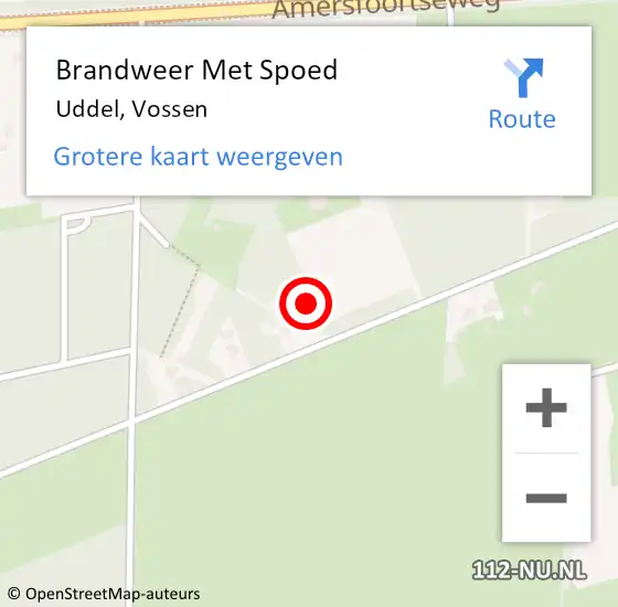 Locatie op kaart van de 112 melding: Brandweer Met Spoed Naar Uddel, Vossen op 30 april 2023 16:25