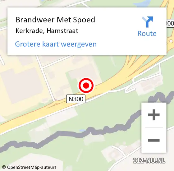 Locatie op kaart van de 112 melding: Brandweer Met Spoed Naar Kerkrade, Hamstraat op 30 april 2023 17:40