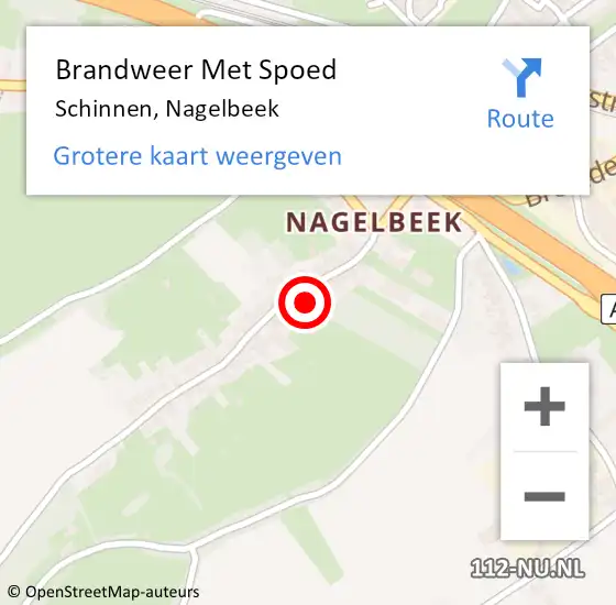 Locatie op kaart van de 112 melding: Brandweer Met Spoed Naar Schinnen, Nagelbeek op 30 april 2023 23:48