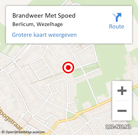 Locatie op kaart van de 112 melding: Brandweer Met Spoed Naar Berlicum, Wezelhage op 1 mei 2023 04:27