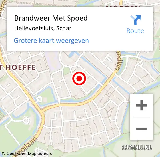 Locatie op kaart van de 112 melding: Brandweer Met Spoed Naar Hellevoetsluis, Schar op 1 mei 2023 11:13