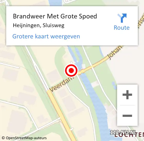 Locatie op kaart van de 112 melding: Brandweer Met Grote Spoed Naar Heijningen, Sluisweg op 1 mei 2023 12:38