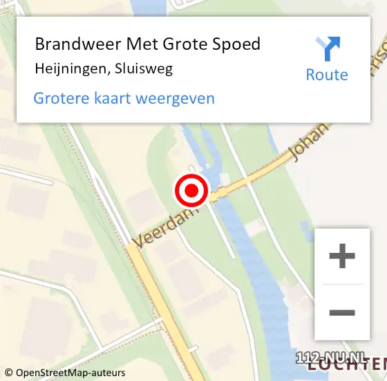 Locatie op kaart van de 112 melding: Brandweer Met Grote Spoed Naar Heijningen, Sluisweg op 1 mei 2023 12:39