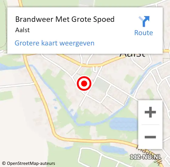 Locatie op kaart van de 112 melding: Brandweer Met Grote Spoed Naar Aalst op 1 mei 2023 14:47