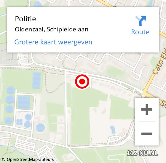 Locatie op kaart van de 112 melding: Politie Oldenzaal, Schipleidelaan op 1 mei 2023 16:41