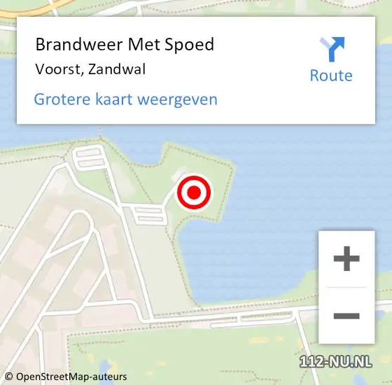 Locatie op kaart van de 112 melding: Brandweer Met Spoed Naar Voorst, Zandwal op 1 mei 2023 19:43