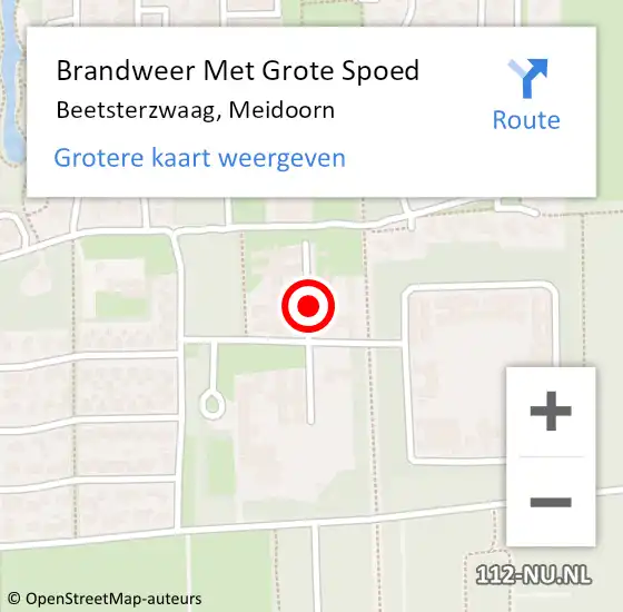 Locatie op kaart van de 112 melding: Brandweer Met Grote Spoed Naar Beetsterzwaag, Meidoorn op 2 mei 2023 07:55