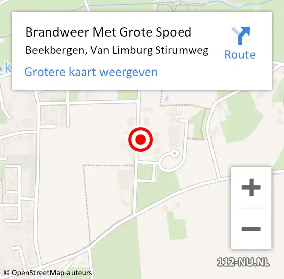 Locatie op kaart van de 112 melding: Brandweer Met Grote Spoed Naar Beekbergen, Van Limburg Stirumweg op 2 mei 2023 11:48