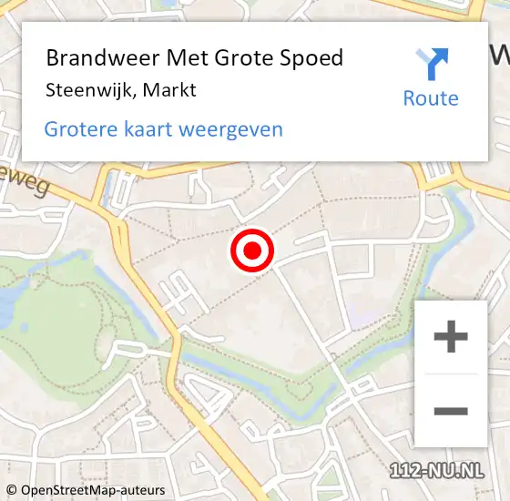 Locatie op kaart van de 112 melding: Brandweer Met Grote Spoed Naar Steenwijk, Markt op 2 mei 2023 13:45