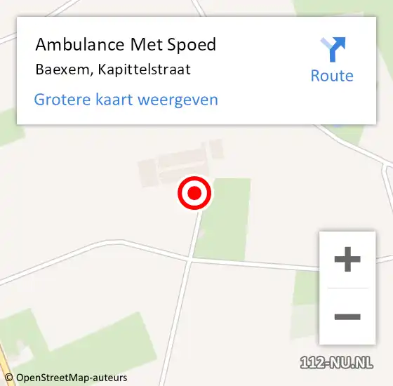 Locatie op kaart van de 112 melding: Ambulance Met Spoed Naar Baexem, Kapittelstraat op 2 mei 2023 16:14