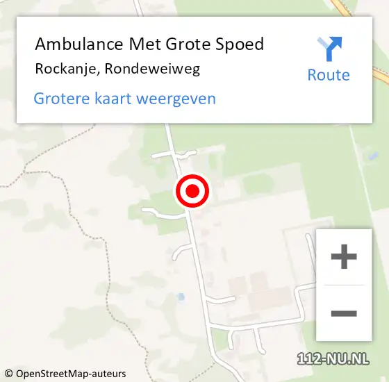 Locatie op kaart van de 112 melding: Ambulance Met Grote Spoed Naar Rockanje, Rondeweiweg op 2 mei 2023 21:10