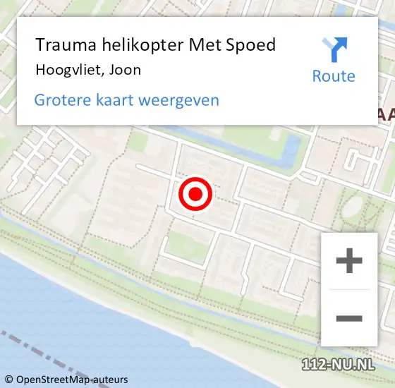 Locatie op kaart van de 112 melding: Trauma helikopter Met Spoed Naar Hoogvliet, Joon op 3 mei 2023 07:21