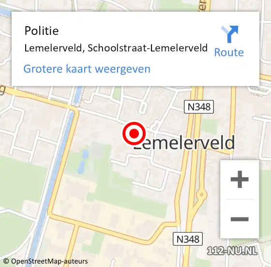 Locatie op kaart van de 112 melding: Politie Lemelerveld, Schoolstraat-Lemelerveld op 3 mei 2023 09:42