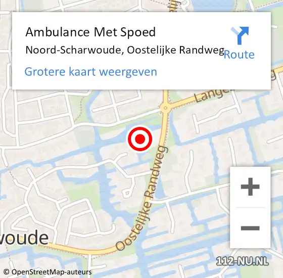 Locatie op kaart van de 112 melding: Ambulance Met Spoed Naar Noord-Scharwoude, Oostelijke Randweg op 3 mei 2023 11:42