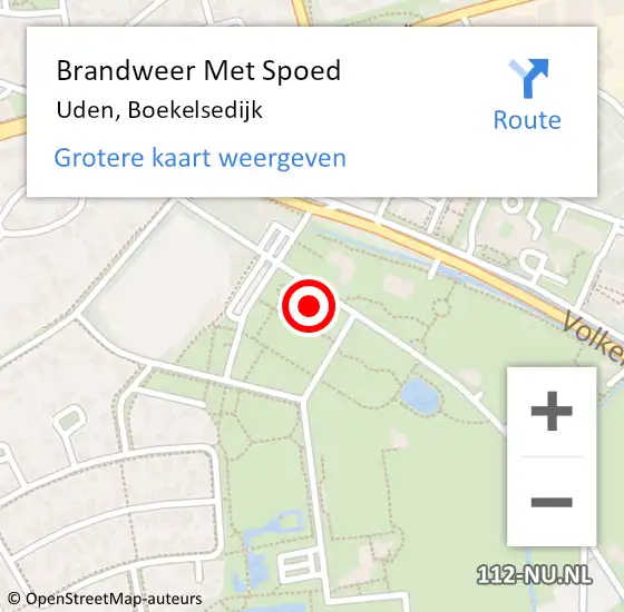 Locatie op kaart van de 112 melding: Brandweer Met Spoed Naar Uden, Boekelsedijk op 3 mei 2023 21:43