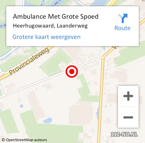 Locatie op kaart van de 112 melding: Ambulance Met Grote Spoed Naar Heerhugowaard, Laanderweg op 4 mei 2023 01:18