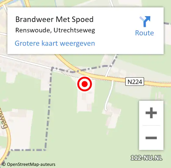 Locatie op kaart van de 112 melding: Brandweer Met Spoed Naar Renswoude, Utrechtseweg op 4 mei 2023 02:31