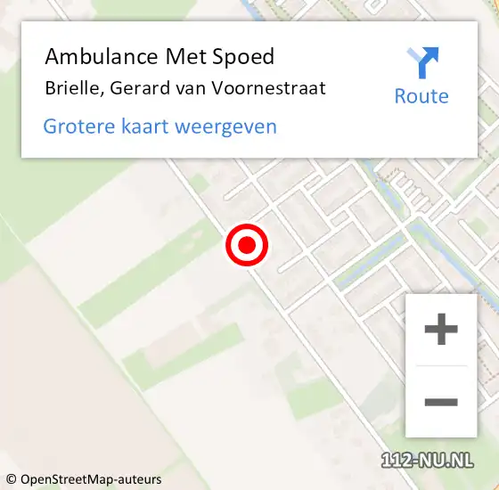 Locatie op kaart van de 112 melding: Ambulance Met Spoed Naar Brielle, Gerard van Voornestraat op 4 mei 2023 08:09