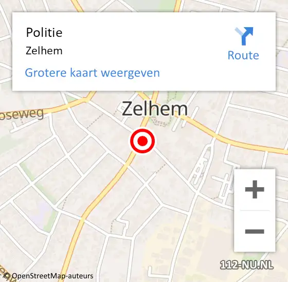 Locatie op kaart van de 112 melding: Politie Zelhem op 4 mei 2023 08:57