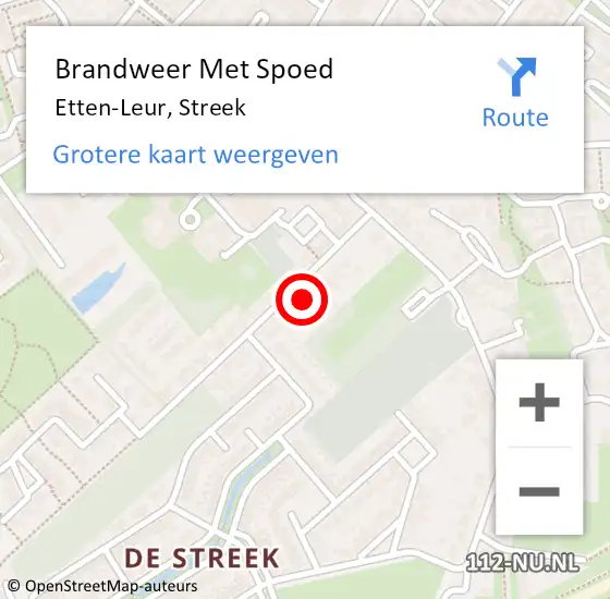 Locatie op kaart van de 112 melding: Brandweer Met Spoed Naar Etten-Leur, Streek op 4 mei 2023 13:18