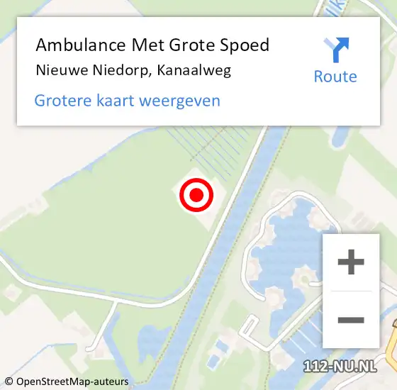 Locatie op kaart van de 112 melding: Ambulance Met Grote Spoed Naar Nieuwe Niedorp, Kanaalweg op 4 mei 2023 16:03