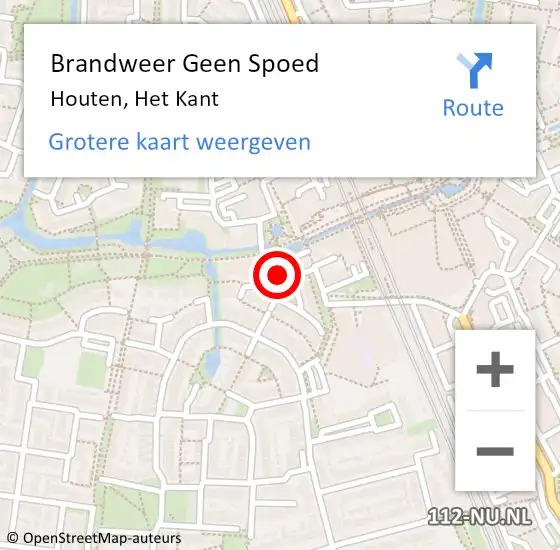 Locatie op kaart van de 112 melding: Brandweer Geen Spoed Naar Houten, Het Kant op 5 mei 2023 11:54