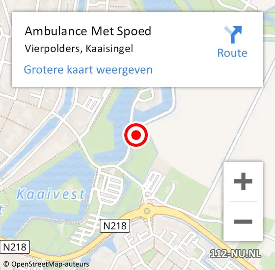 Locatie op kaart van de 112 melding: Ambulance Met Spoed Naar Vierpolders, Kaaisingel op 5 mei 2023 18:37