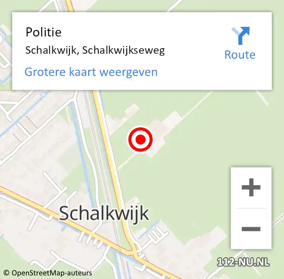 Locatie op kaart van de 112 melding: Politie Schalkwijk, Schalkwijkseweg op 6 mei 2023 02:45