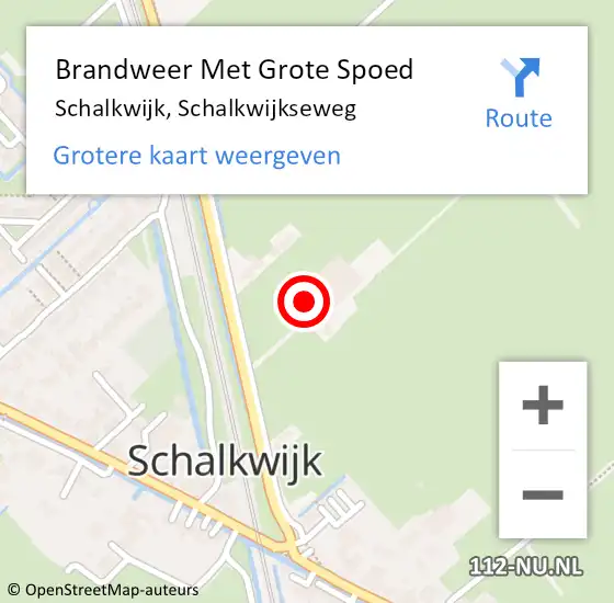 Locatie op kaart van de 112 melding: Brandweer Met Grote Spoed Naar Schalkwijk, Schalkwijkseweg op 6 mei 2023 02:46