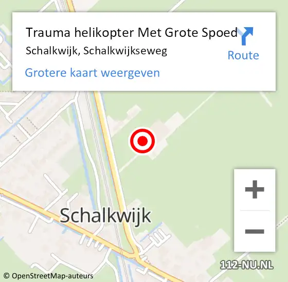 Locatie op kaart van de 112 melding: Trauma helikopter Met Grote Spoed Naar Schalkwijk, Schalkwijkseweg op 6 mei 2023 02:50