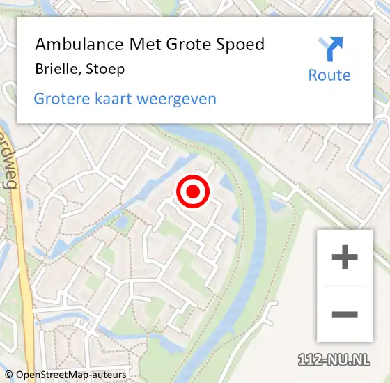 Locatie op kaart van de 112 melding: Ambulance Met Grote Spoed Naar Brielle, Stoep op 6 mei 2023 05:11