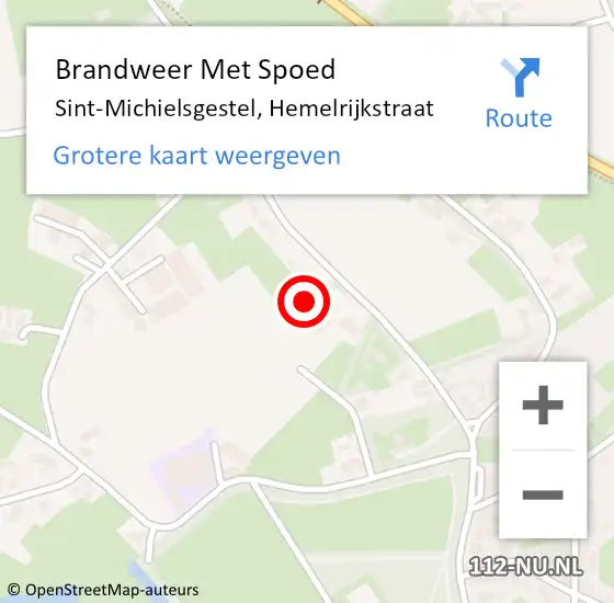 Locatie op kaart van de 112 melding: Brandweer Met Spoed Naar Sint-Michielsgestel, Hemelrijkstraat op 6 mei 2023 05:18
