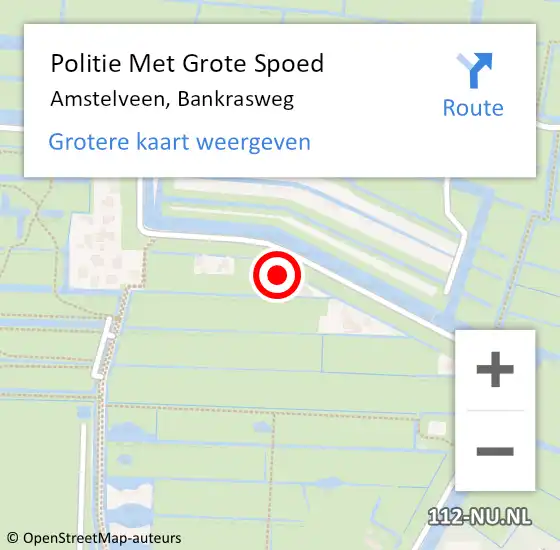 Locatie op kaart van de 112 melding: Politie Met Grote Spoed Naar Amstelveen, Bankrasweg op 6 mei 2023 09:20