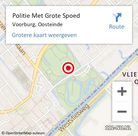 Locatie op kaart van de 112 melding: Politie Met Grote Spoed Naar Voorburg, Oosteinde op 6 mei 2023 10:13