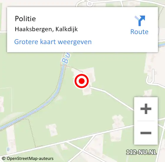 Locatie op kaart van de 112 melding: Politie Haaksbergen, Kalkdijk op 6 mei 2023 10:39