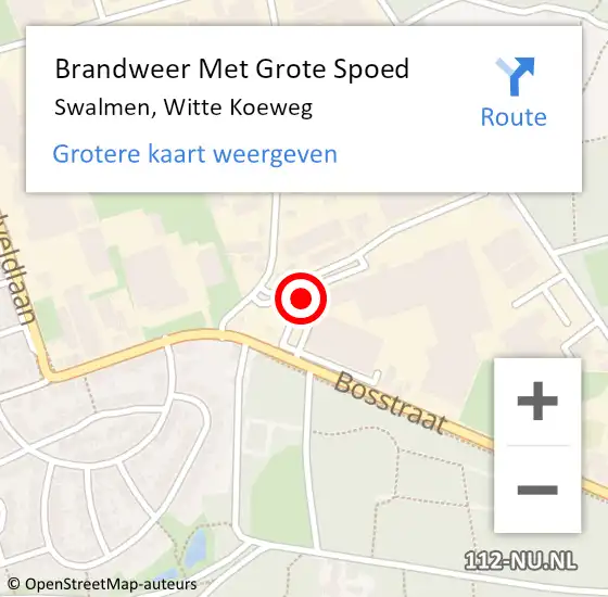 Locatie op kaart van de 112 melding: Brandweer Met Grote Spoed Naar Swalmen, Witte Koeweg op 6 mei 2023 13:50