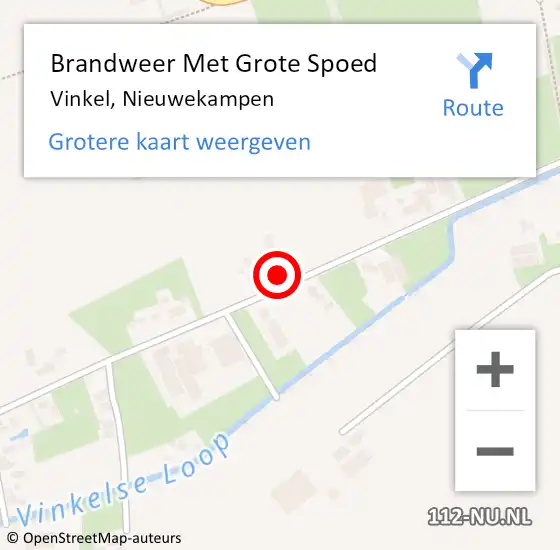 Locatie op kaart van de 112 melding: Brandweer Met Grote Spoed Naar Vinkel, Nieuwekampen op 6 mei 2023 14:54