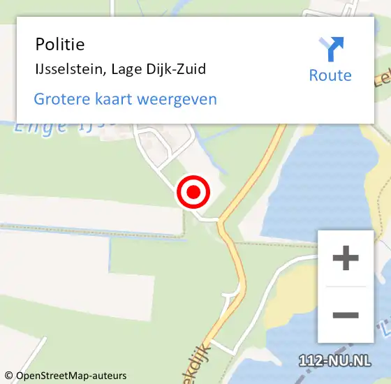 Locatie op kaart van de 112 melding: Politie IJsselstein, Lage Dijk-Zuid op 6 mei 2023 15:21