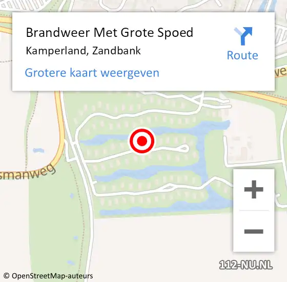 Locatie op kaart van de 112 melding: Brandweer Met Grote Spoed Naar Kamperland, Zandbank op 7 mei 2023 02:31