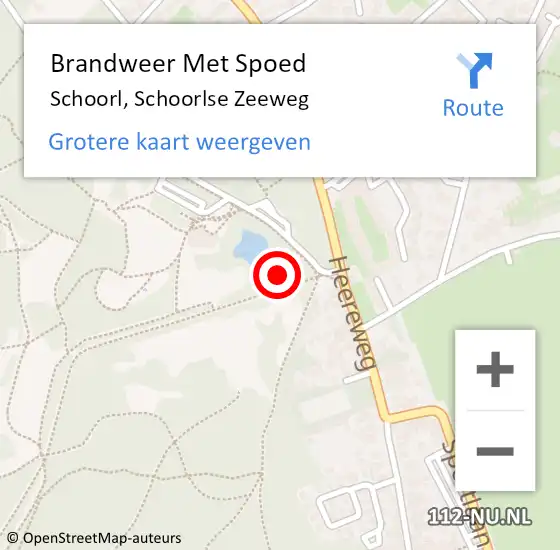 Locatie op kaart van de 112 melding: Brandweer Met Spoed Naar Schoorl, Schoorlse Zeeweg op 7 mei 2023 13:00