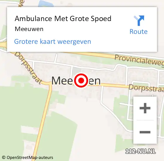 Locatie op kaart van de 112 melding: Ambulance Met Grote Spoed Naar Meeuwen op 7 mei 2023 15:27