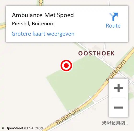 Locatie op kaart van de 112 melding: Ambulance Met Spoed Naar Piershil, Buitenom op 7 mei 2023 16:18