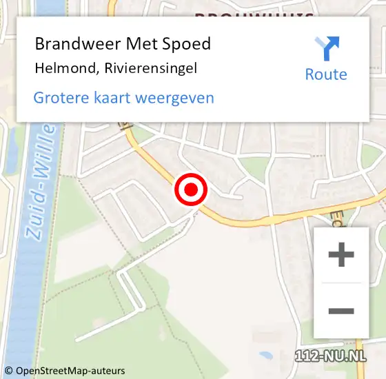 Locatie op kaart van de 112 melding: Brandweer Met Spoed Naar Helmond, Rivierensingel op 7 mei 2023 18:26